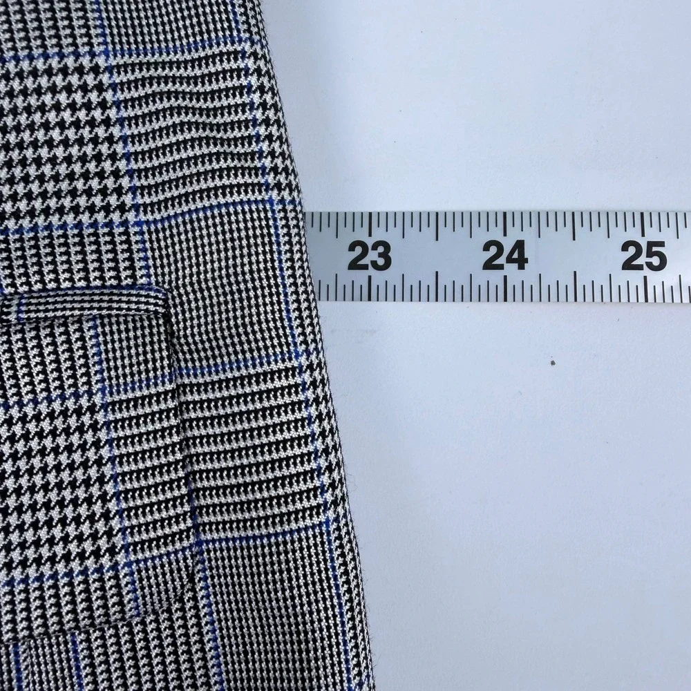 Jos. A. Bank Blazer Mens 48R Gray Blue Plaid Signature Collection Sport Coat